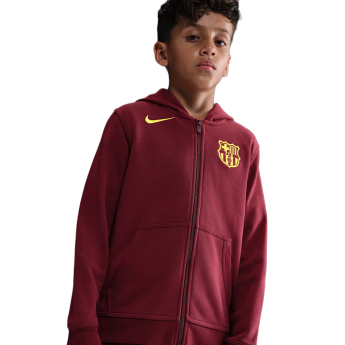 FC Barcelona gyerek kapucnis pulóver Zip Club red