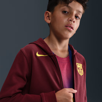 FC Barcelona gyerek kapucnis pulóver Zip Club red