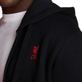 FC Liverpool férfi kapucnis pulóver zip thru black