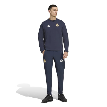 Real Madrid férfi pulóver Tiro Travel navy