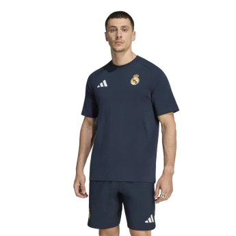 Real Madrid férfi póló Tiro Travel navy