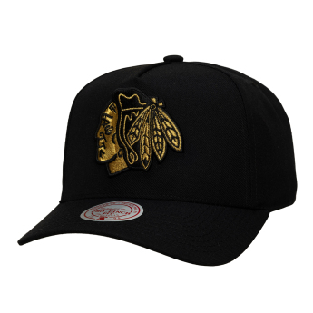 Chicago Blackhawks baseball sapka NHL Black and Gold Pro Snapback