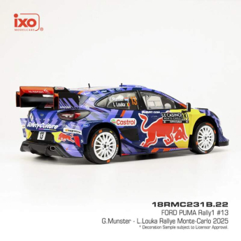 autó és motor modellek model 1/18 Ford Puma WRC Rally Monte Carlo 2025 G. Munster
