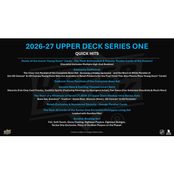 NHL termékek NHL hokikártyák 2026-27 Series 1 Hockey Blaster Box