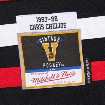 Chicago Blackhawks hoki mez Chris Chelios 1997 NHL Dark Alternate Jersey