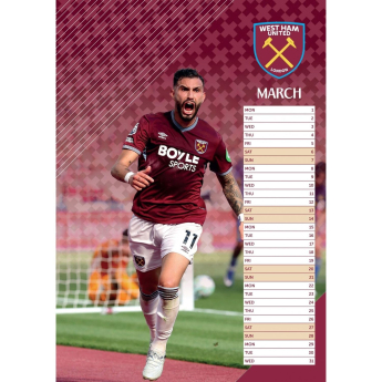 West Ham United naptár A3 2027