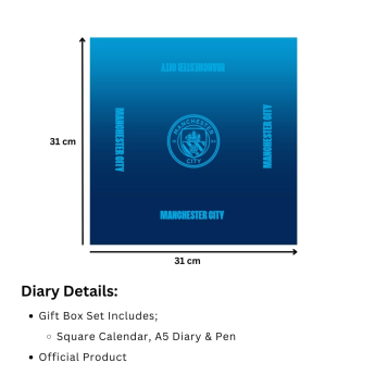 Manchester City ajándék doboz Calendar & Diary Musical 2027