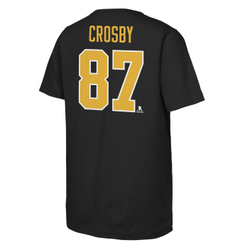 Pittsburgh Penguins gyerek póló Sidney Crosby #87 NHL Flat Captains Name & Number Short Sleeve Cotton