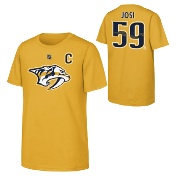 Nashville Predators gyerek póló Roman Josi #59 NHL Flat Captains Name & Number Short Sleeve Cotton