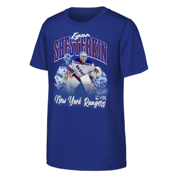 New York Rangers gyerek póló Igor Shesterkin #31 NHL Triple Pic Player Short Sleeve Cotton