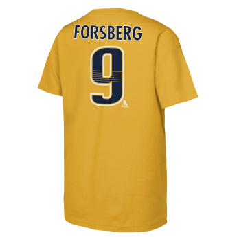 Nashville Predators gyerek póló Filip Forsberg #9 NHL Flat Alt. Captains Name & Number Short Sleeve