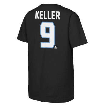 Utah Hockey Club gyerek póló Clayton Keller #9 NHL Flat Captains Name & Number Short Sleeve Cotton