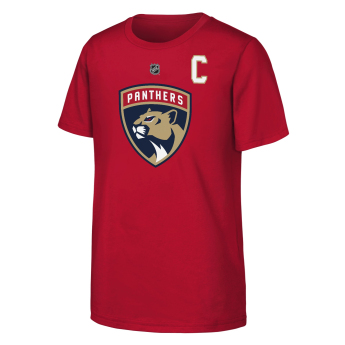 Florida Panthers gyerek póló Aleksander Barkov #16 NHL Flat Captains Name & Number Short Sleeve Cotton