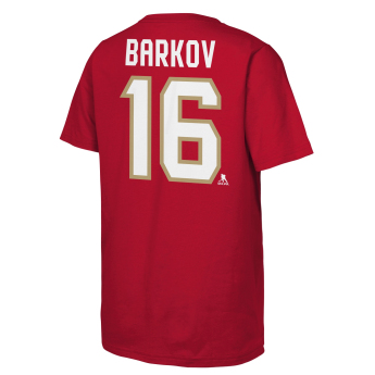 Florida Panthers gyerek póló Aleksander Barkov #16 NHL Flat Captains Name & Number Short Sleeve Cotton