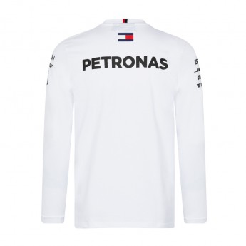 Mercedes AMG Petronas férfi hosszú ujjú póló Longsleeve white F1 Team 2018