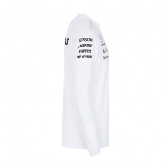 Mercedes AMG Petronas férfi hosszú ujjú póló Longsleeve white F1 Team 2018