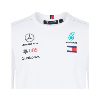 Mercedes AMG Petronas férfi hosszú ujjú póló Longsleeve white F1 Team 2018
