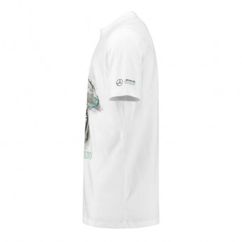 Mercedes AMG Petronas férfi póló Lewis Hamilton Helmet white F1 Team 2018