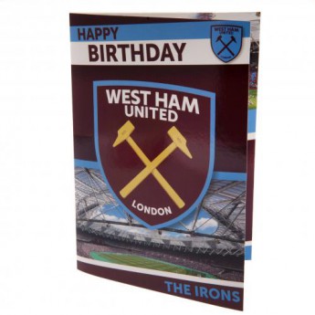 West Ham United születésnapi köszöntő Musical Birthday Card