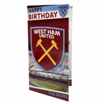 West Ham United születésnapi köszöntő Birthday Card