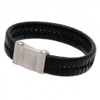 FC Everton bőr karkötő Single Plait Leather Bracelet
