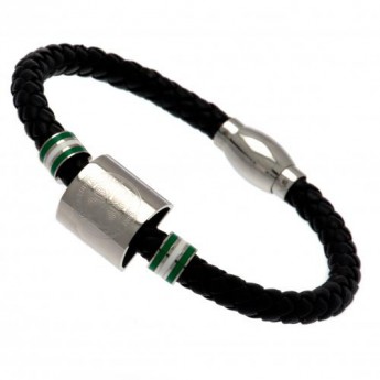 FC Celtic bőr karkötő Colour Ring Leather Bracelet