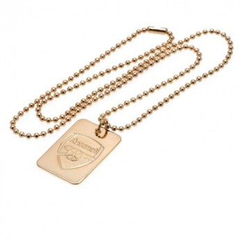 FC Arsenal nyaklánc dögcédulával Gold Plated Dog Tag & Chain