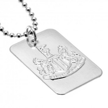 Newcastle United nyaklánc dögcédulával Silver Plated Dog Tag & Chain