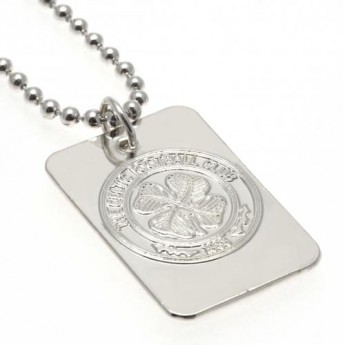 FC Celtic nyaklánc dögcédulával Silver Plated Dog Tag & Chain