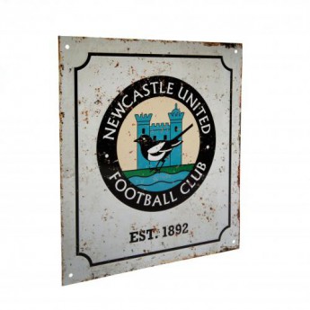 Newcastle United fali tábla Retro Logo Sign