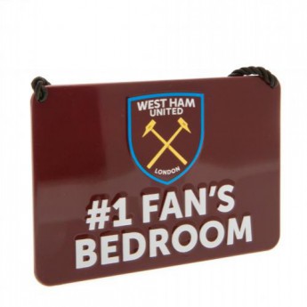 West Ham United hálószoba tábla Bedroom Sign No1 Fan