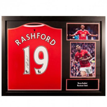 Legendák bekeretezett mez Manchester United Rashford Signed Shirt (Framed)