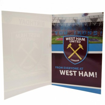 West Ham United születésnapi köszöntő Musical Birthday Card