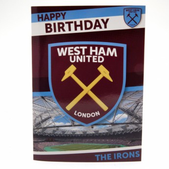 West Ham United születésnapi köszöntő Musical Birthday Card