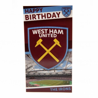 West Ham United születésnapi köszöntő Birthday Card