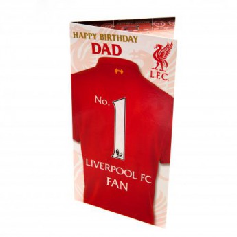 FC Liverpool születésnapi köszöntő Birthday Card Dad