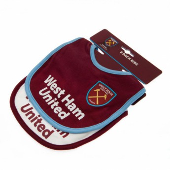 West Ham United gyerek nyálazó előke 2 Pack Bibs