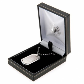 Newcastle United nyaklánc dögcédulával Framed Dog Tag & Chain