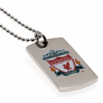 FC Liverpool nyaklánc dögcédulával Colour Crest Dog Tag & Chain