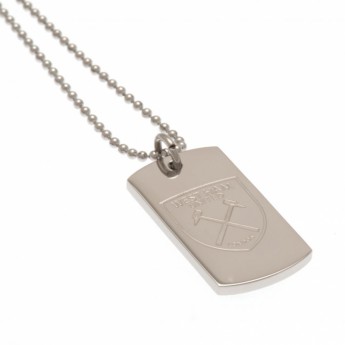 West Ham United nyaklánc dögcédulával Engraved Dog Tag & Chain