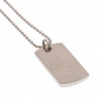 Manchester City nyaklánc dögcédulával Engraved Dog Tag & Chain