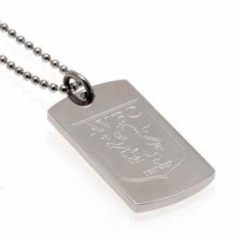 Aston Villa nyaklánc dögcédulával Engraved Dog Tag & Chain