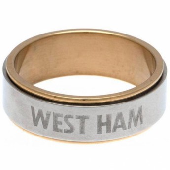 West Ham United gyűrű Bi Colour Spinner Ring Small CT
