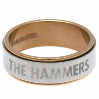 West Ham United gyűrű Bi Colour Spinner Ring Small CT