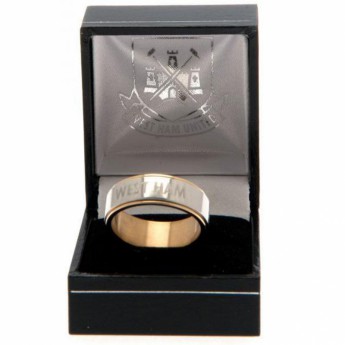 West Ham United gyűrű Bi Colour Spinner Ring Small CT