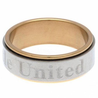 Newcastle United gyűrű Bi Colour Spinner Ring X-Small