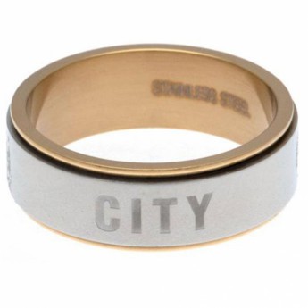 Manchester City gyűrű Bi Colour Spinner Ring Large EC