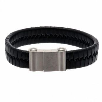 Aston Villa bőr karkötő Single Plait Leather Bracelet