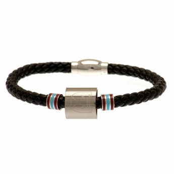 West Ham United bőr karkötő Colour Ring Leather Bracelet