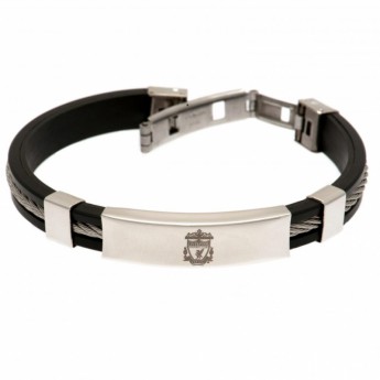 FC Liverpool szilikon karkötő Silver Inlay Silicone Bracelet